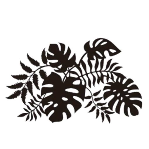Foto - Kovová dekorácia na stenu - listy Monstera