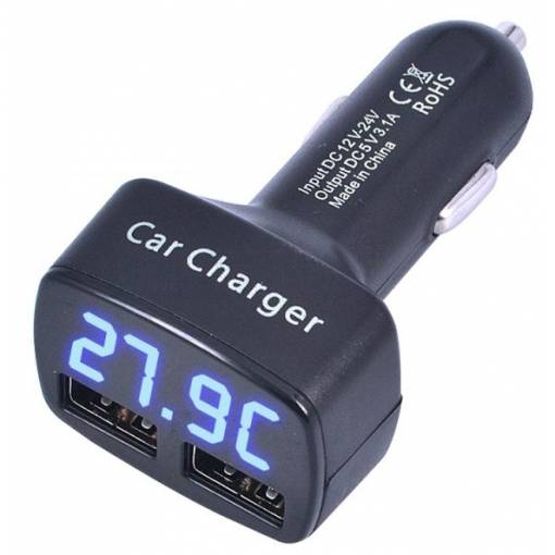 Foto - Auto USB nabíjačka DC5V 3,1 A - 4 v 1