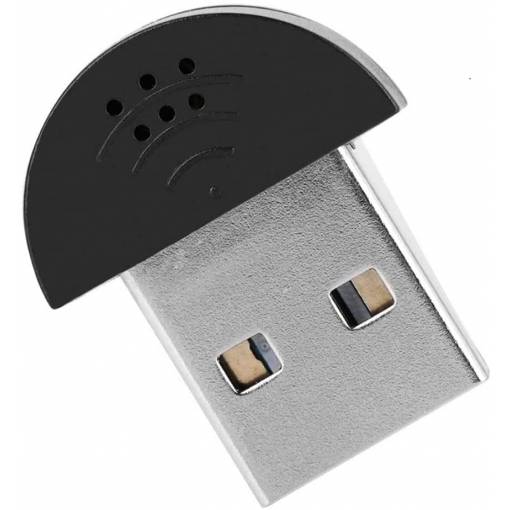 Foto - Mini USB externý mikrofón - Čierny