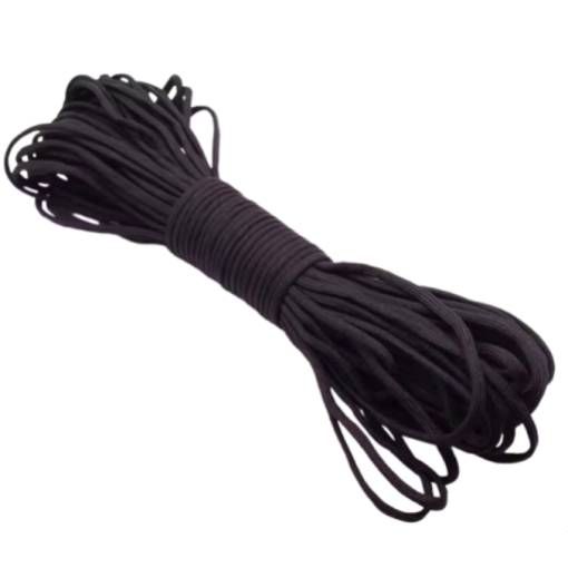 Foto - Paracord lano 30 m - Čierne