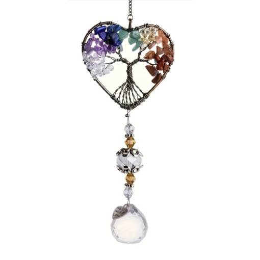 Foto - Feng Shui - Krištáľový záves - Strom života farebný