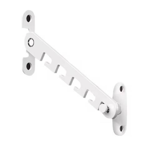 Foto - Kovová okenná zábrana, obmedzovač otvorenia okna M - Biela