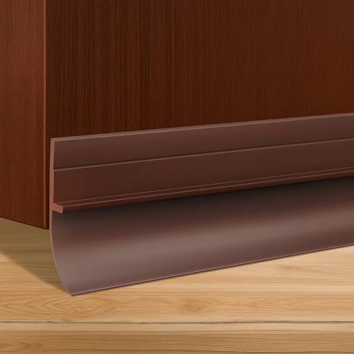 Foto - Samolepiaca lišta pod dvere 100 cm - Hnedá