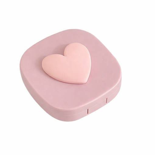 Foto - Cestovná krabička na kontaktné šošovky - Ružová