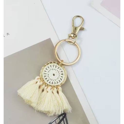 Foto - Prívesok na kľúče - Lapač snov béžový