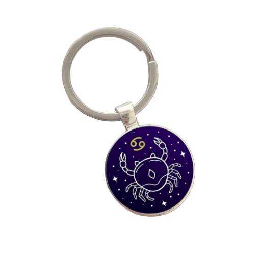 Foto - Kovový prívesok na kľúče - znamenie Rak