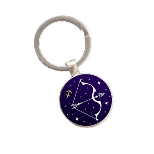 Foto - Kovový prívesok na kľúče - znamenie Strelec