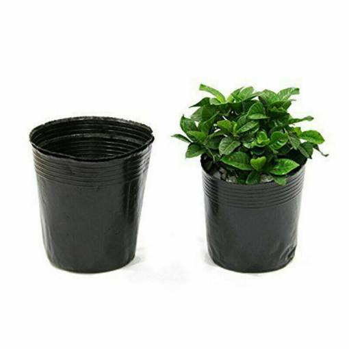 Foto - Čierny záhradný plastový kvetináč - 1 kus - 8 x 8 cm