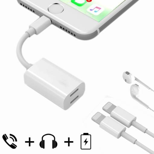 Foto - Redukcia z lightning na 2x lightning - Biela