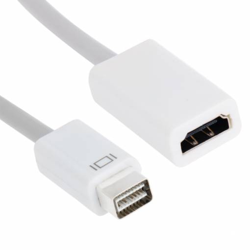 Foto - Redukcia DisPlayPort (samec) na HDMI (samica) - Biela