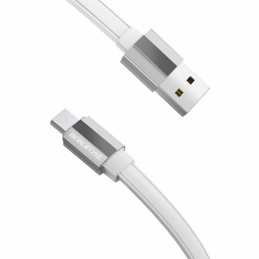 Foto - Micro USB kábel Borofone 1.8 m - biela