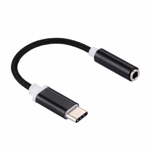 Foto - Odolná redukcia z USB-C na 3.5mm jack - čierna