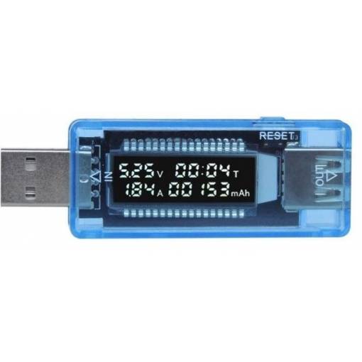 Foto - V-A meter a merač kapacity 4-20V/0-3A DC KWS-V20 - USB tester