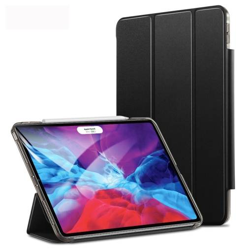 Foto - PU kryt pre Apple iPad Pro 12.9 (2020) + slot pre Apple Pencil - Čierny