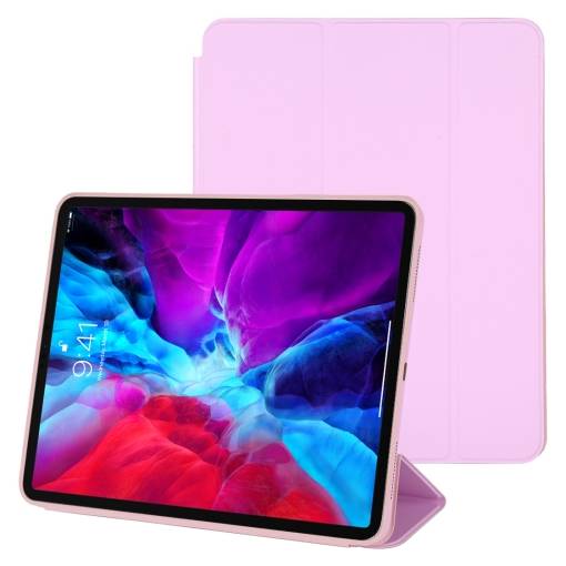 Foto - PU kryt pre Apple iPad Pro 12.9 (2020) - Rúžová