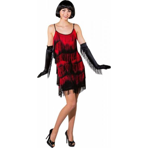Foto - Dámske strapcové šaty - Červené 34/38