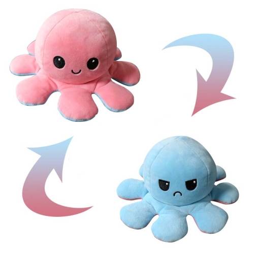 Foto - Obojstranná chobotnica zmena nálad - Modrá a Ružová