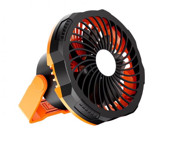 E-shop Kempingový ventilátor s LED svietidlom a vstavanou batériou